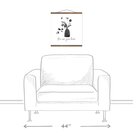You are your Home 16" x 16" Teak Hanging Canvas